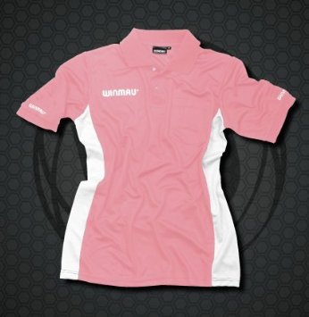 Black & Pink in Large Winmau Wincool 2 Breathable Darts Shirt