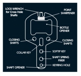 Winmau toolkit & bottle opener 